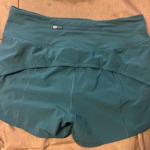 lululemon teal green shorts